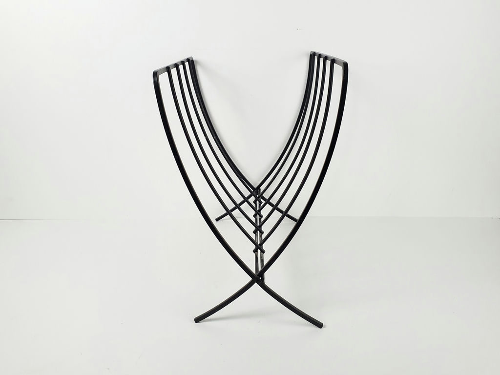 Matte Black Wire Geometric Foldable Magazine Rack - image 4 of 7