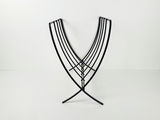 Matte Black Wire Geometric Foldable Magazine Rack - thumbnail 4 of 7