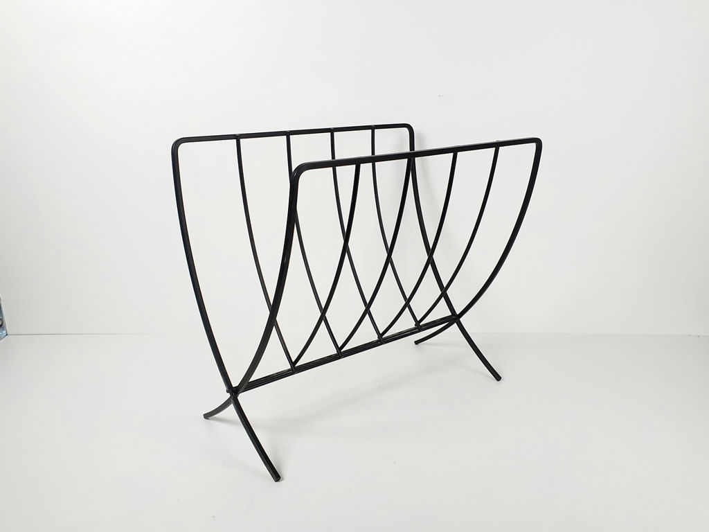 Matte Black Wire Geometric Foldable Magazine Rack - image 2 of 7