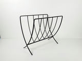 Matte Black Wire Geometric Foldable Magazine Rack - thumbnail 2 of 7