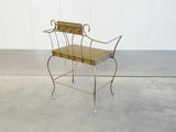 Vintage Hollywood Regency Scrolling Wrought Iron Vanity Chair - thumbnail 4 of 12