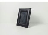 Vintage Y2K Minimalist Black Padded Faux Leather Tabletop Photo Frame - thumbnail 1 of 9