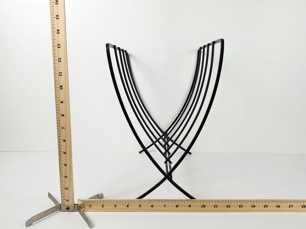 Matte Black Wire Geometric Foldable Magazine Rack - image 7 of 7