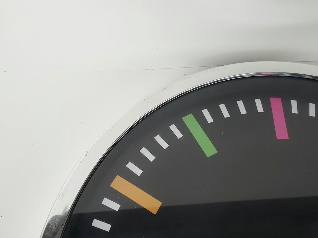 Modern Rainbow Index Polished Chrome Black Face Quartz Wall Clock - image 7 of 11