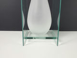 Vintage Leonardo Lifestyle Art Deco Frosted Suspended Clear Glass Panel Vase - thumbnail 3 of 9