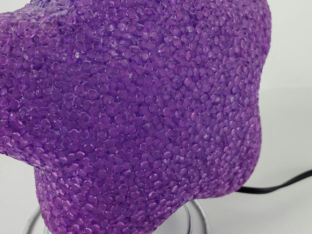 Vintage 90s Y2K Purple Melted Plastic Popcorn Star Accent Lamp Spring Base - image 5 of 8