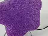 Vintage 90s Y2K Purple Melted Plastic Popcorn Star Accent Lamp Spring Base - thumbnail 5 of 8