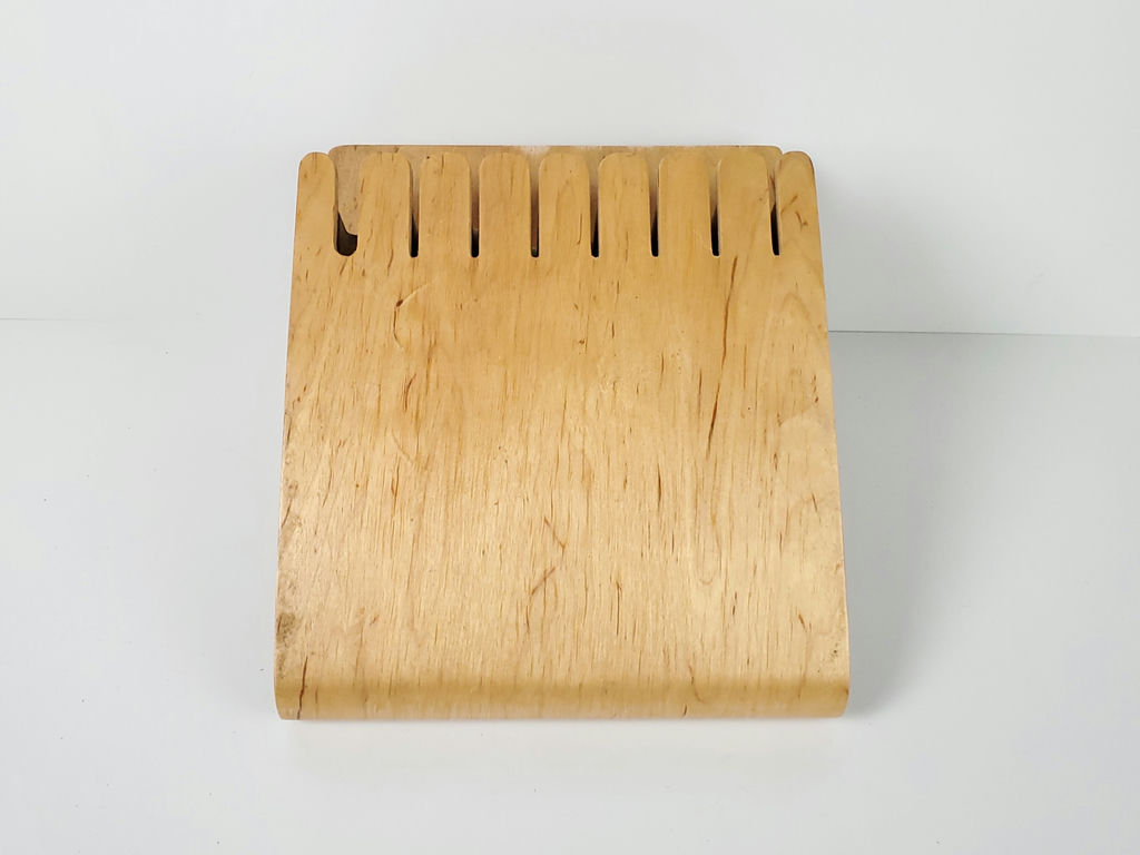 Vintage Mid-Century Modern Bentwood Slotted Countertop Knife Block - image 6 of 9