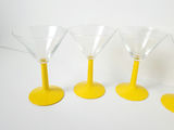 Vintage Yellow Stem Martini Cocktail Glasses - Set of 6 - thumbnail 5 of 7