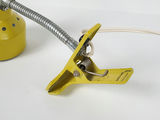 Vintage Yellow Gooseneck Clamp On Desk Lamp Industrial Work Light - thumbnail 5 of 6