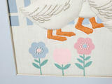 Vintage Country Style Fabric Puffy Applique White Geese Framed Wall Art - thumbnail 7 of 10