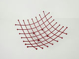 Vintage IKEA Red Wire Atomic Metal Fruit Basket Bowl with Ball Feet - thumbnail 3 of 7