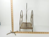 Vintage Mid-Century Modern Brass Wire Hoop Record Magazine Rack - thumbnail 10 of 10