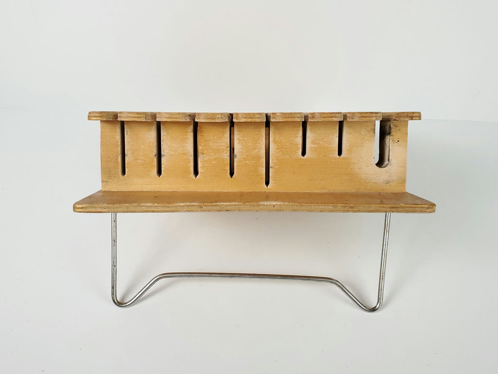 Vintage Mid-Century Modern Bentwood Slotted Countertop Knife Block - image 9 of 9