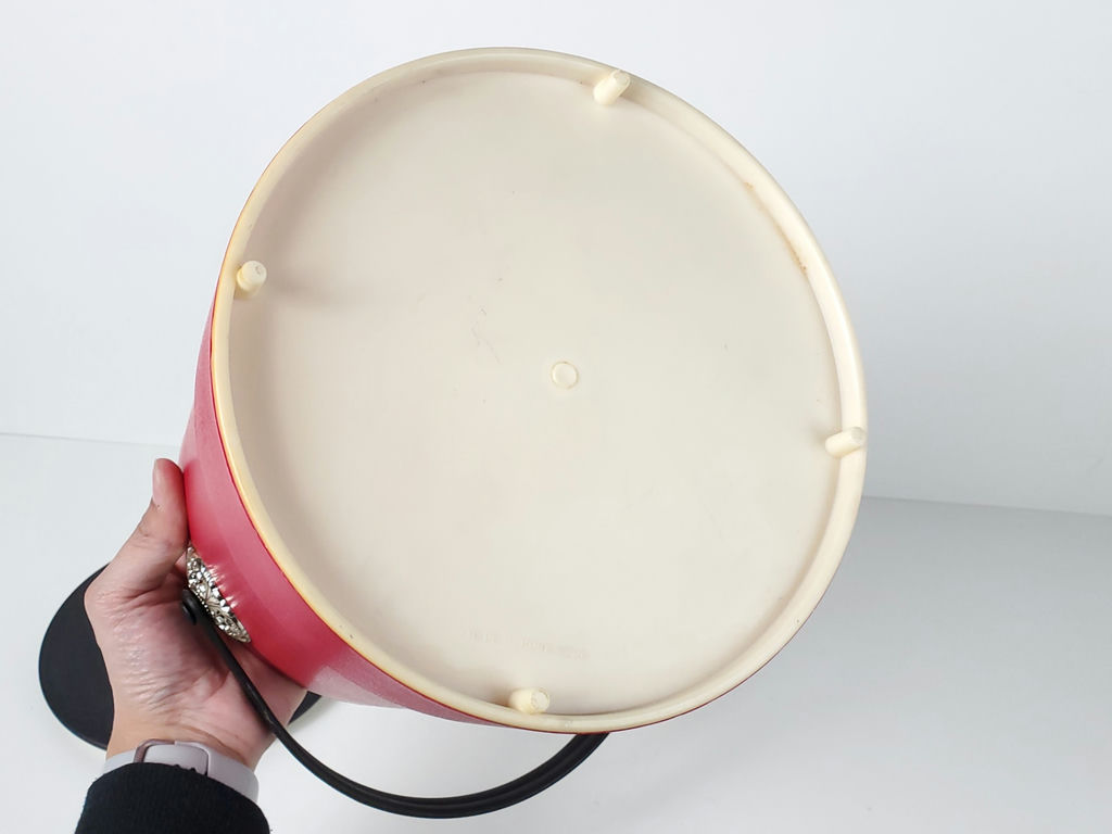Vintage Hong Kong Red Plastic Insulated Ice Bucket - image 7 of 9