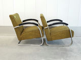 Pair of Vintage Mid-Century Bauhaus Tubular Chrome Lounge Chairs - Pair B - thumbnail 12 of 16