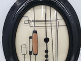 Vintage Mid Century Modern Abstract Metal Wire Bubble Convex Glass Oval Wall Art - thumbnail 7 of 11