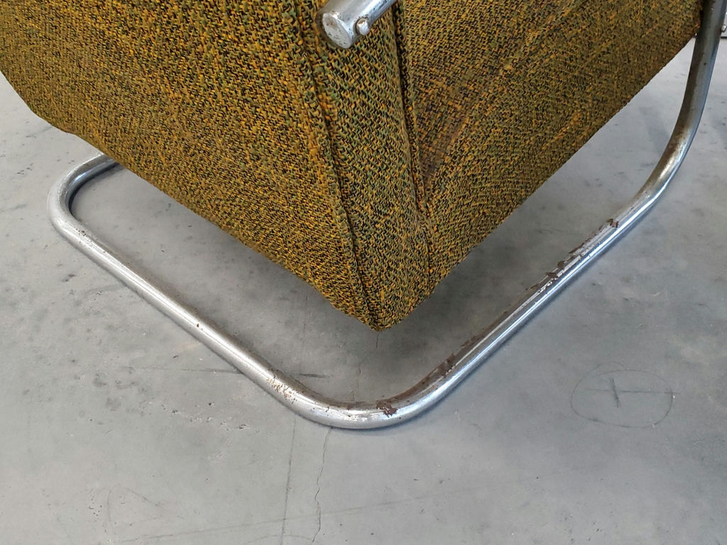 Pair of Vintage Mid-Century Bauhaus Tubular Chrome Lounge Chairs - Pair B - image 9 of 16