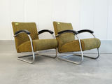 Pair of Vintage Mid-Century Bauhaus Tubular Chrome Lounge Chairs - Pair A - thumbnail 3 of 12