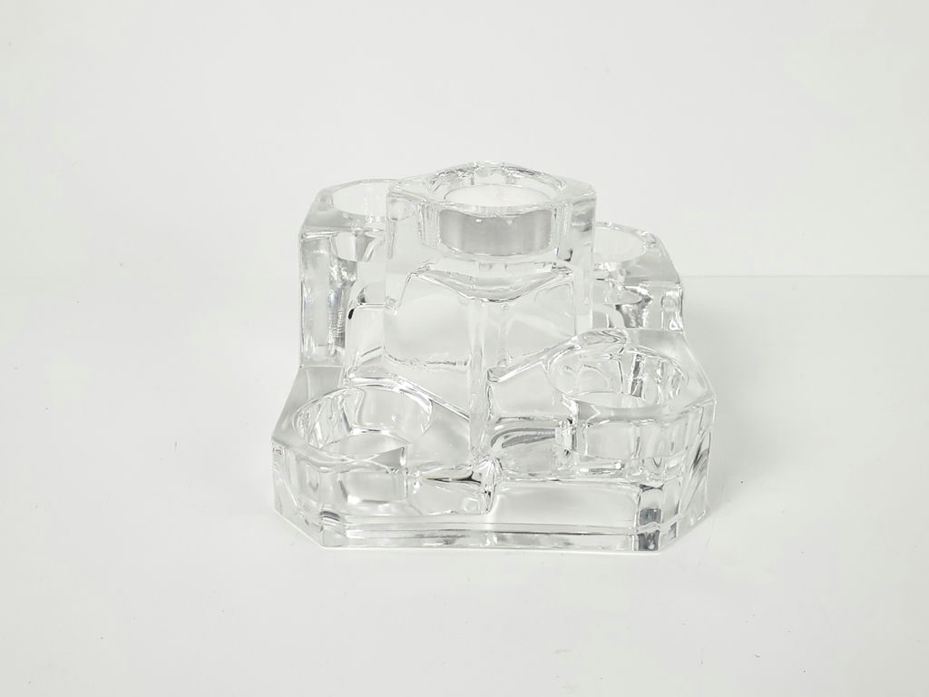 Vintage PartyLite Crystal Castle 5 Tier Votive Tealight Candle Holder - image 1 of 10