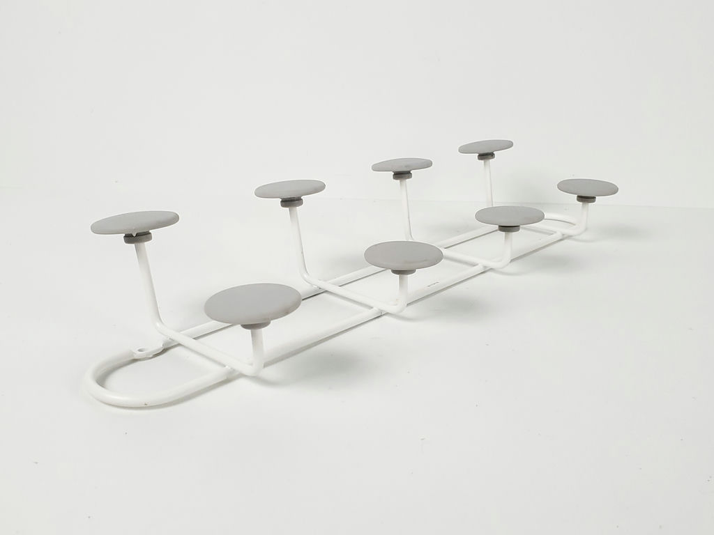 Umbra Yook Modern White Metal Wall Over The Door 8 Peg Coat Rack Organizer - image 4 of 6