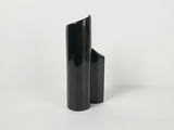 Modernist Black Ceramic Folded Wave Sculptural Ikebana Bud Vase - thumbnail 4 of 9