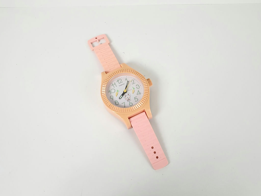 Vintage Yamada Oversized Pink Wristwatch Shape Novelty Alarm Desk Clock - image 2 of 10