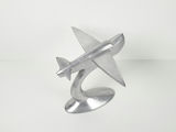 Vintage Art Deco Cast Aluminum Clipper Airplane Desktop Model Sculpture - thumbnail 2 of 10