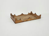 Vintage Handcrafted Scalloped Crown Wooden Napkin Serving Tray - thumbnail 1 of 8
