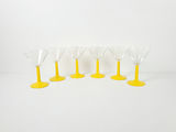 Vintage Yellow Stem Martini Cocktail Glasses - Set of 6 - thumbnail 2 of 7