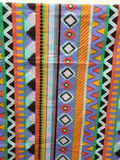 Vintage Southwestern Geometric Aztec Print Cotton Tablecloth Fabric Panel - thumbnail 3 of 8