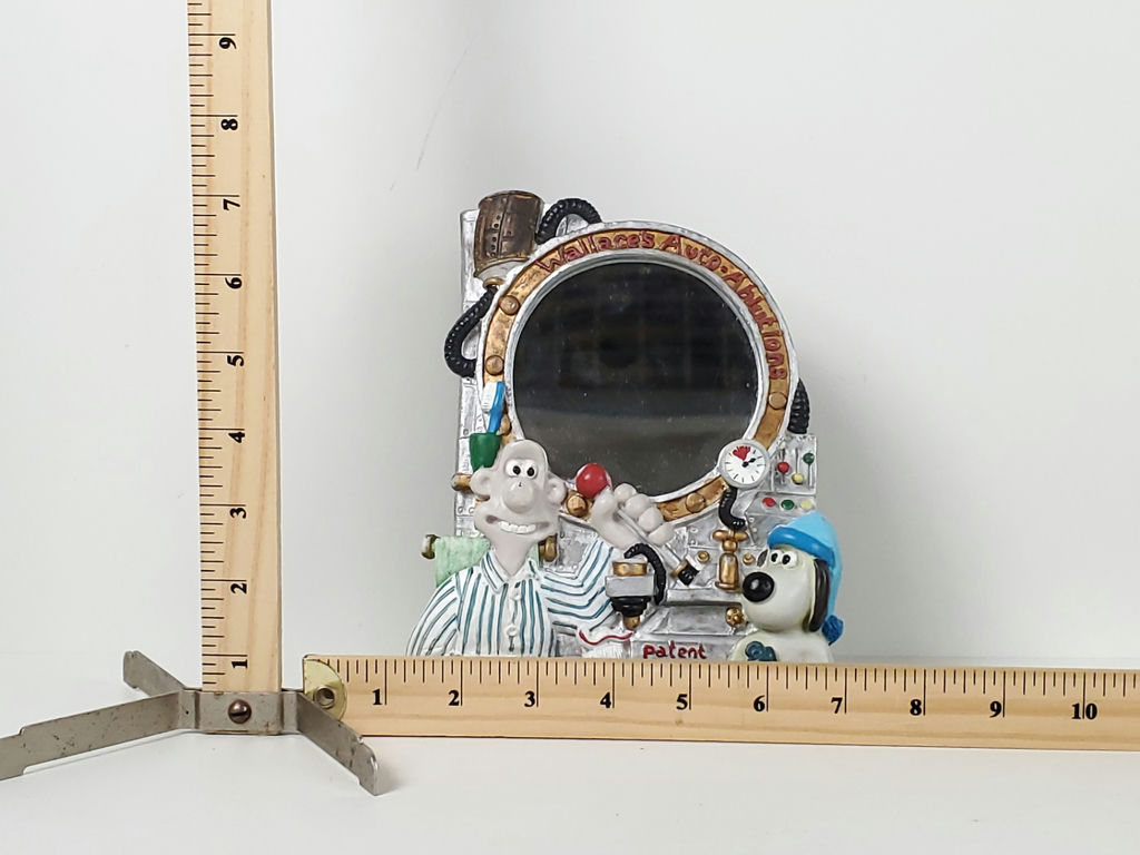 Vintage 1989 Wallace & Gromit Auto Ablutions Ceramic Shaving Mirror - image 8 of 8
