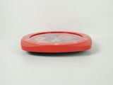 Modern Red Square Floral Print Analogue Quartz Wall Clock Flower Power Accent - thumbnail 3 of 7