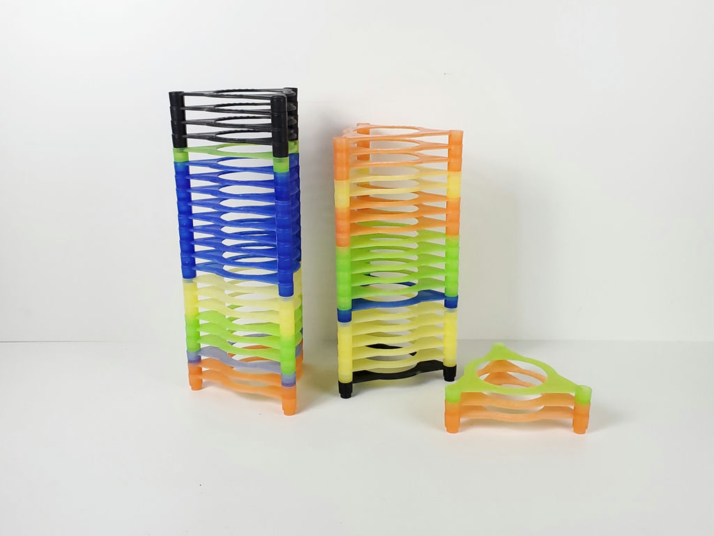 Vintage 90s Modular Interlocking Plastic CD Tower Extra Stackable Base Pieces Lot - image 1 of 7
