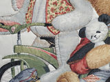Vintage Teddy Bear Nursery Toy Box Quilt Stretched Frame Wall Art - thumbnail 3 of 13