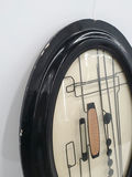 Vintage Mid Century Modern Abstract Metal Wire Bubble Convex Glass Oval Wall Art - thumbnail 8 of 11