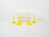 Vintage Yellow Stem Martini Cocktail Glasses - Set of 6 - thumbnail 1 of 7