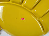 Vintage Japanese Chartreuse Yellow Melamine Compartment Fondue Plates - Set of 6 - thumbnail 4 of 7
