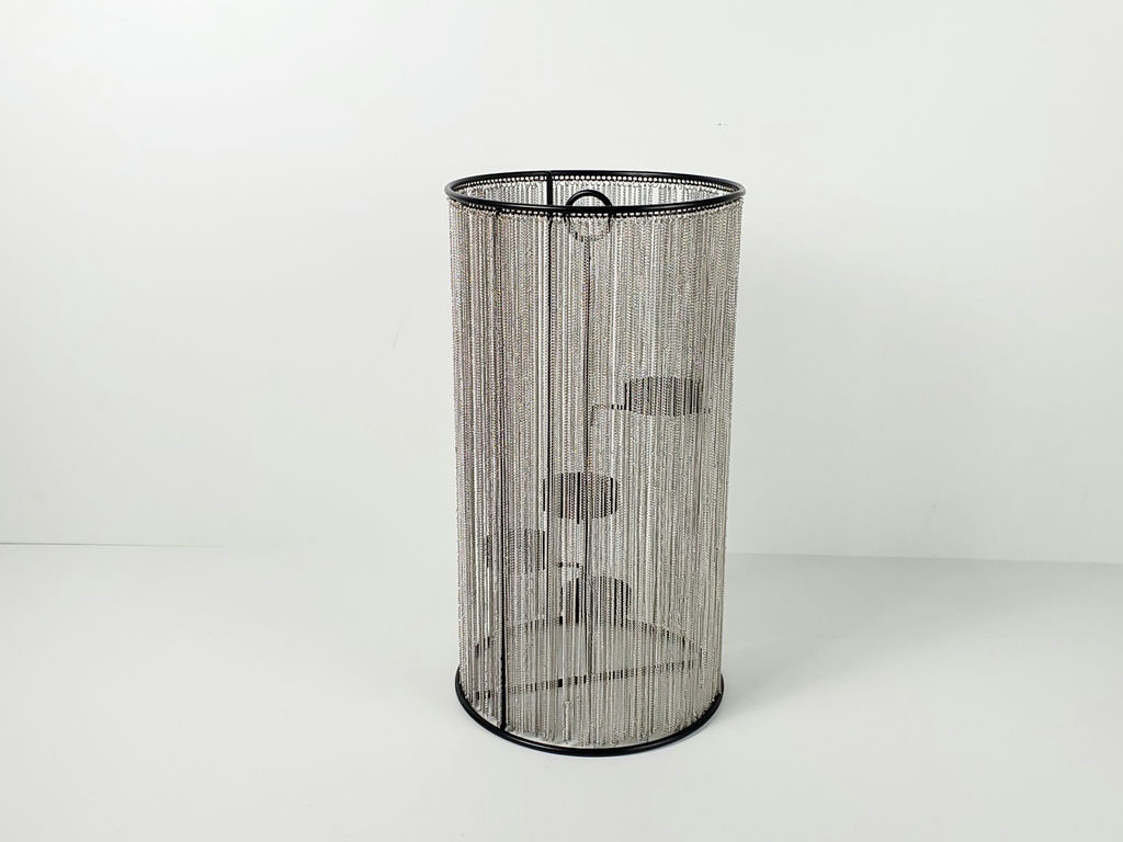 Modern Industrial Black Metal Chain Shimmer Curtain Multi Tealight Candle Holder - image 1 of 9