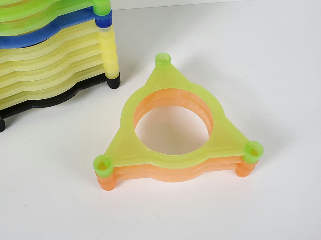 Vintage 90s Modular Interlocking Plastic CD Tower Extra Stackable Base Pieces Lot - image 2 of 7