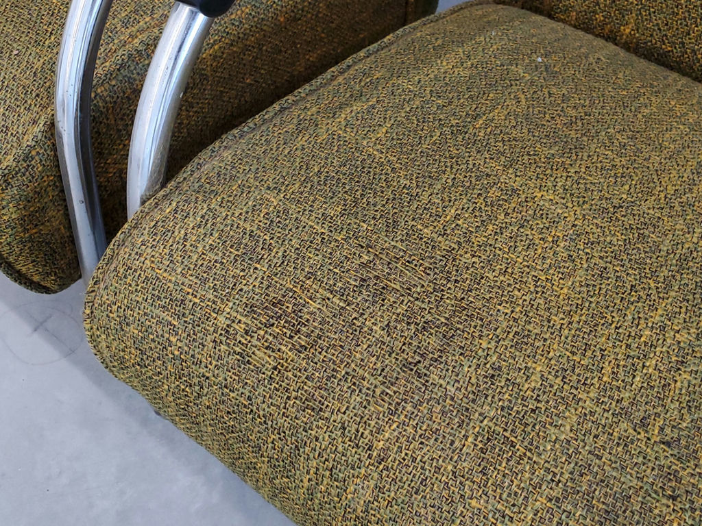 Pair of Vintage Mid-Century Bauhaus Tubular Chrome Lounge Chairs - Pair B - image 15 of 16
