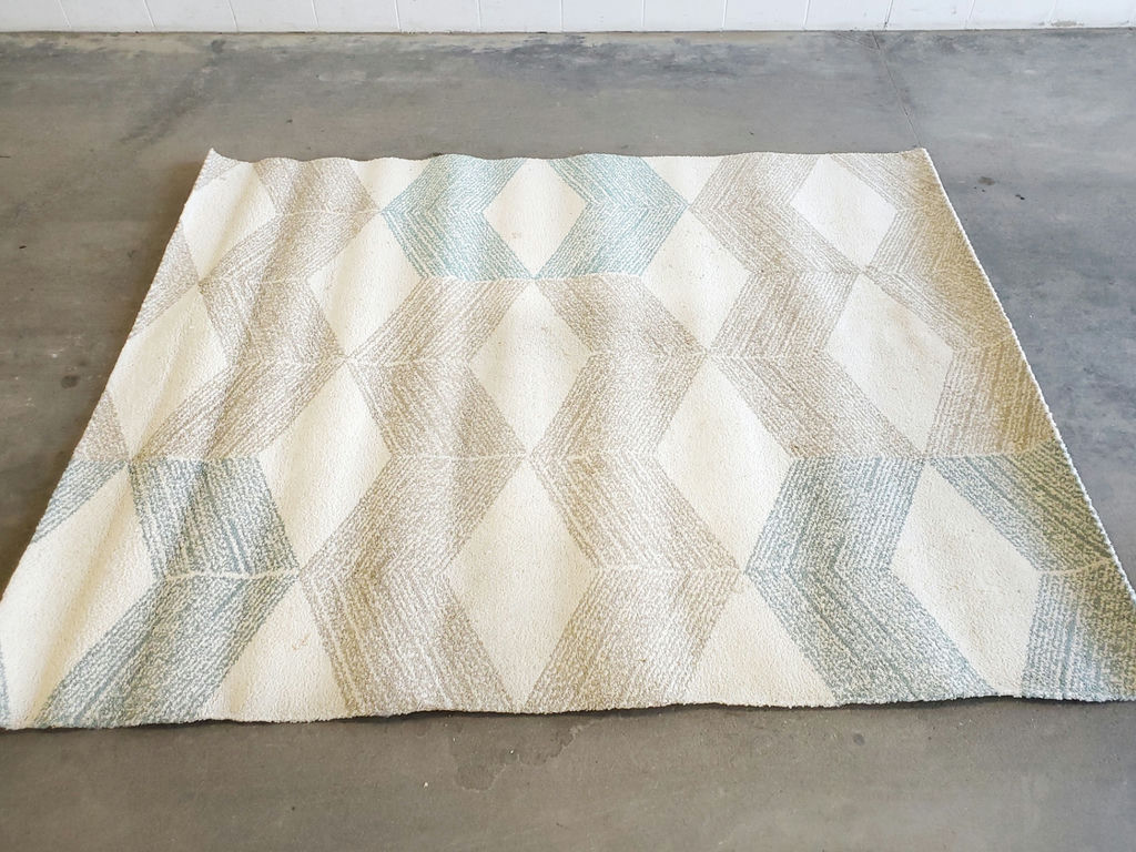 IKEA Marslev High Pile Polypropylene Area Rug - Turquoise & Beige - image 1 of 12