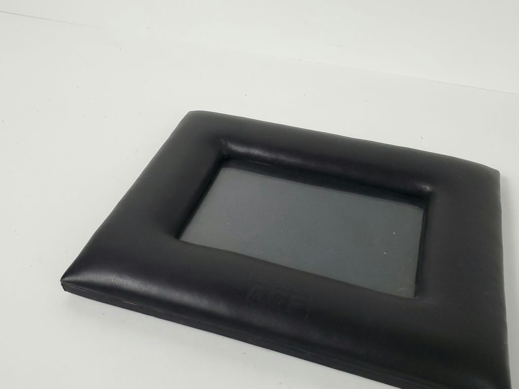 Vintage Y2K Minimalist Black Padded Faux Leather Tabletop Photo Frame - image 6 of 9