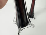 Vintage Amethyst Eiffel Tower Glass Vases - Pair - thumbnail 6 of 10
