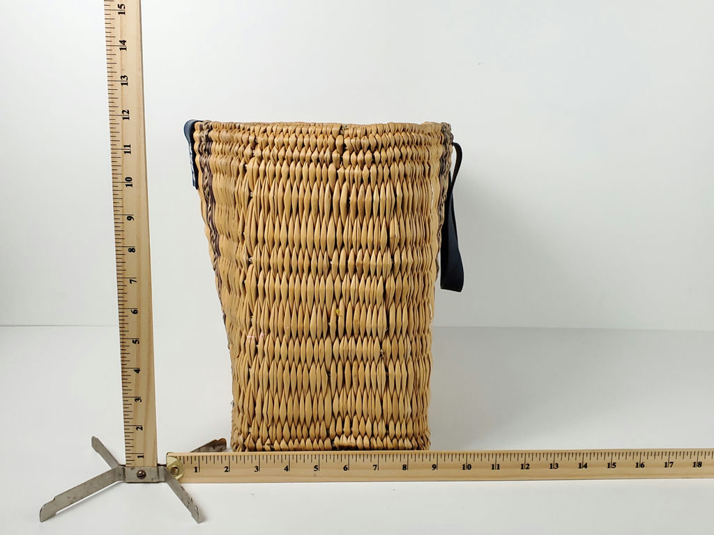 Boho Woven Straw Wicker Market Tote Bag Leather Handles Picnic Basket - image 9 of 9