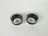 Vintage Bodum Pavina Ribbon Glass Mugs With Black Silicone Grips - Pair - thumbnail 2 of 6