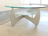 Vintage Mid-Century Modern Biomorphic Glass Kidney Coffee Table - thumbnail 5 of 16