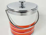 Vintage Japanese Iruka Retro Orange Striped Insulated Ice Pail Bucket - thumbnail 8 of 10