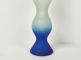 Vintage Spanish Frosted Triple Bulb Art Glass Vase - thumbnail 5 of 9