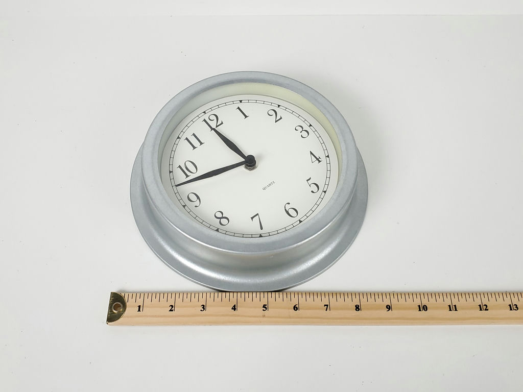 Vintage IKEA Dekad Silver Metal Deep Profile Round Quartz Wall Clock - image 8 of 8